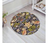 EMFSLA Tappeto Bagno,Tappetino Antiscivolo per Il Bagno,Il famoso motivo Strawberry Thief di William Morris (1883).,Soffice Tappeto da Bagno in Microfibra,Assorbente,60x60 CM