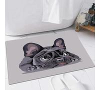 EMFSLA Tappeto Bagno,Tappetino Antiscivolo per Il Bagno,Ritratto del bulldog francese. Illustrazione vettoriale.,Soffice Tappeto da Bagno in Microfibra,Assorbente,60x90 CM