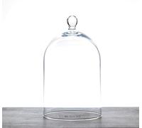 EMH Campana in vetro fatta a mano con pomello, altezza: 21 cm x profondità: 12,5 cm