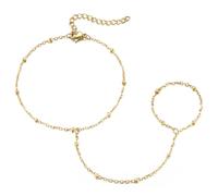 Emibele Bracciale Oro Argento Per Donne Rame Quadrifoglio Charm Bracciale Con Zirconia Non Scolorisce Regolabile Gancetto Aragosta Catena Mano Delicato Fiore Charm Gioiello Regalo Per Donne
