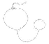 Emibele Bracciale Oro Argento Per Donne Rame Quadrifoglio Charm Bracciale Con Zirconia Non Scolorisce Regolabile Gancetto Aragosta Catena Mano Delicato Fiore Charm Gioiello Regalo Per Donne