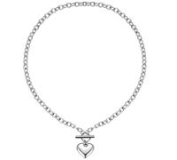 Emibele Collane d'argento a Cuore per Donne,Collana Girocollo con Graffette OT Toggle,Collana Con Ciondolo a Cuore in Acciaio Inossidabile Non Appannato,Regali di Gioielli per San Valentino e le Madri