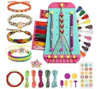 Emibele Kit 2 in 1 per creare braccialetti dell'amicizia per bambine