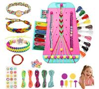 Emibele Kit 2 in 1 per creare braccialetti dell'amicizia per bambine | kit per creare gioielli, kit fai da te per braccialetti con fili, regali di Natale e compleanno per Ragazza 8 ai 12 anni