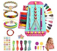 Emibele Kit 2 in 1 per creare braccialetti dell'amicizia per bambine | kit per creare gioielli, kit fai da te per braccialetti con fili, regali di Natale e compleanno per Ragazza 8 ai 12 anni