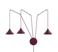 Emibig Abramo lampada sospesa 3x15 W borgogna 1787/3