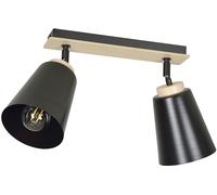 Emibig Atlas lampada da soffitto 2x15 W nero-legno 725/2
