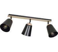Emibig Atlas lampada da soffitto 3x15 W nero-legno 725/3