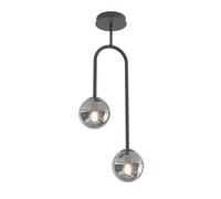 Emibig Atria lampada da soffitto 2x10 W nero-grafite 1384/2