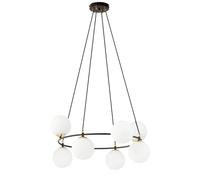 Emibig Azura lampada sospesa x10 W nero-oro 1295/8