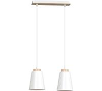 Emibig Bolero lampada sospesa 2x15 W bianco-legno 443/2