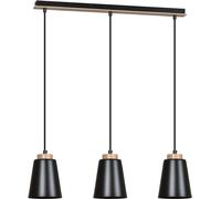 Emibig Bolero lampada sospesa 3x15 W nero-legno 442/3
