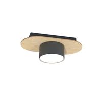 Emibig Diaz lampada da soffitto 1x12 W nero-legno 1438/1