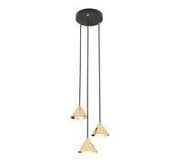 Emibig Elit lampada sospesa 3x10 W nero-oro 13293PREM