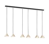Emibig Elit lampada sospesa 6x12 W nero-oro 1329/6