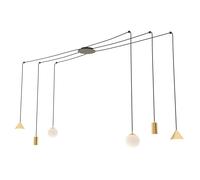 Emibig Fuji lampada sospesa 6x W nero-oro 13506