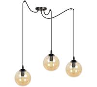 Emibig Gigi lampada sospesa 3x10 W nero-ambra 938/3