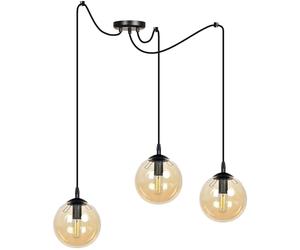 Emibig Gigi lampada sospesa 3x10 W nero-ambra 938/3