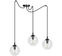 Emibig Gigi lampada sospesa 3x10 W nero-trasparente 936/3