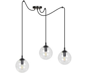 Emibig Gigi lampada sospesa 3x10 W nero-trasparente 936/3