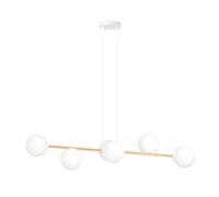 Emibig Gravity lampada sospesa 6x10 W bianco-oro 1242/6