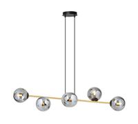 Emibig Gravity lampada sospesa 6x10 W nero-oro 1237/6