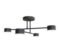 Emibig Halo lampada da soffitto 4x10 W nero 1355/4