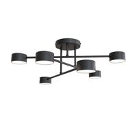 Emibig Halo lampada da soffitto 6x10 W nero 1355/6