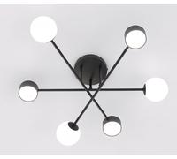 Emibig Halon lampada da soffitto 6x8 W nero 1558/6