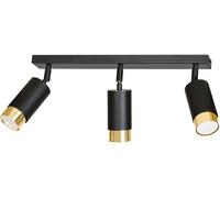 Emibig Hiro lampada da soffitto 3x8 W nero-oro 965/3