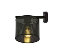 Emibig JORDAN Applique da parete nera con paralume in tessuto nero, 1 x E27