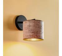 EMIBIG LIGHTING Applique Jari paralume in tessuto, oro rosa EMIBIG LIGHTING