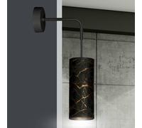 EMIBIG LIGHTING Applique Joni, tessuto, a 1 luce marmo nero EMIBIG LIGHTING