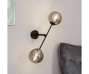 EMIBIG LIGHTING Applique Linear, nero/grafite, 2 luci EMIBIG LIGHTING