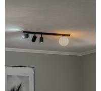 EMIBIG LIGHTING Faretto da soffitto Baster 4, acciaio, 4 luci, 3 faretti, sfera EMIBIG LIGHTING