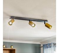 EMIBIG LIGHTING Faretto da soffitto Zen 3 con 3 faretti, nero-oro EMIBIG LIGHTING