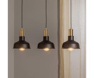 EMIBIG LIGHTING Lampada a sospensione Gubo, 3 luci, nero EMIBIG LIGHTING