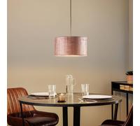 EMIBIG LIGHTING Lampada a sospensione Jari paralume in tessuto a 1 luce, oro rosa EMIBIG LIGHTING