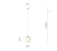 EMIBIG LIGHTING Lampada a sospensione Royal, bianco opalino/bianco, vetro, E14 EMIBIG LIGHTING