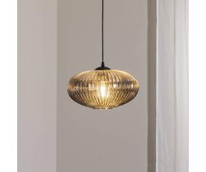 EMIBIG LIGHTING Lampada per sala da pranzo Coco, Ø 30 cm, nero/grigio fumo, vetro EMIBIG LIGHTING