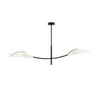 EMIBIG LIGHTING Plafoniera Lotus, nero/bianco/oro, a 2 luci EMIBIG LIGHTING