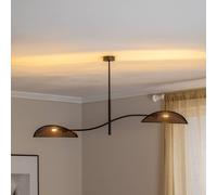 EMIBIG LIGHTING Plafoniera Lotus, nero/oro, a 2 luci EMIBIG LIGHTING