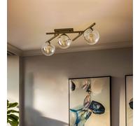 EMIBIG LIGHTING Plafoniera Smart, nero/grafite, a 3 luci EMIBIG LIGHTING