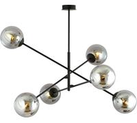 Emibig Linear lampada da soffitto 6x10 W nero-grafite 1167/6