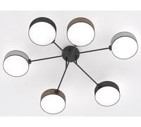 Emibig Maga lampada da soffitto 6x10 W nero-grigio-beige 1572/6