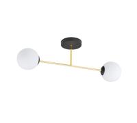 Emibig Magnum lampada da soffitto 2x10 W nero-oro 1233/2