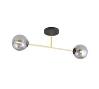 Emibig Magnum lampada da soffitto 2x10 W nero-oro 1269/2