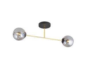 Emibig Magnum lampada da soffitto 2x10 W nero-oro 1269/2