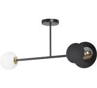 Emibig Minerva lampada da soffitto 2x15 W bianco-nero-oro 612/2