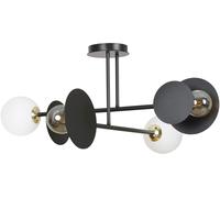 Emibig Minerva lampada da soffitto 4x15 W bianco-nero-oro 612/4